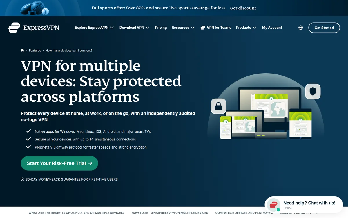 Screenshot: ExpressVPN MediaStreamer setup instructions
