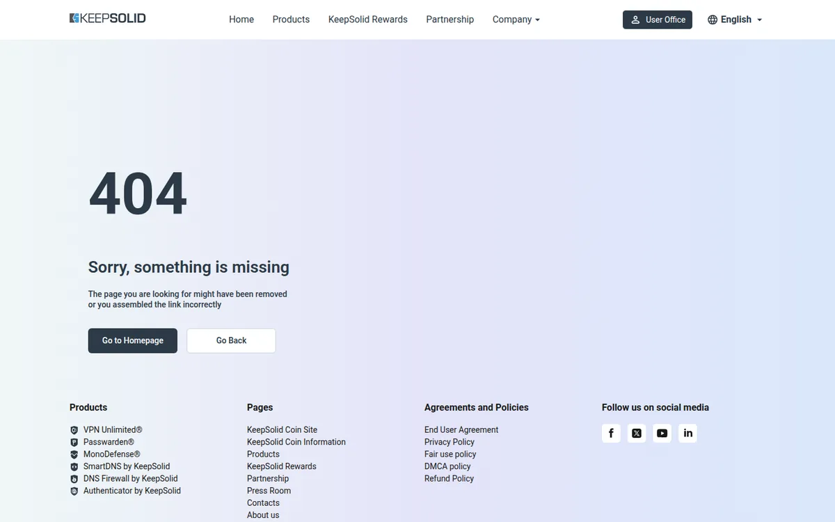 Screenshot: KeepSolid SmartDNS pricing page